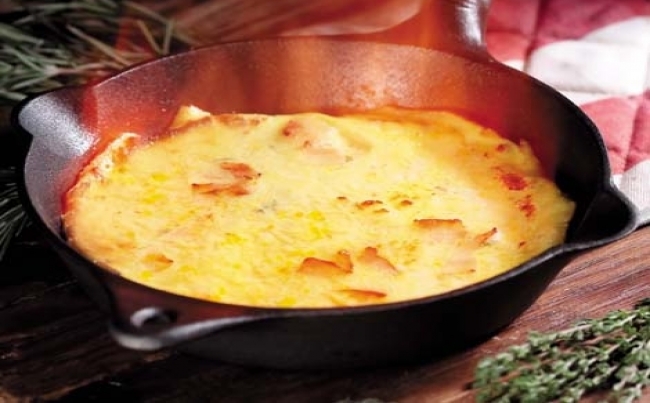 Omelette con jamón del norte
